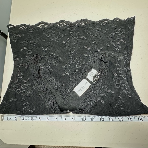 VTG 90s Y2K Black Lace Babydoll Top Fairy Grunge Size MP Whimsigoth Overlay - Picture 6 of 9